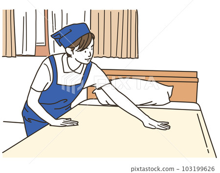 整理床舖的女管家 103199626