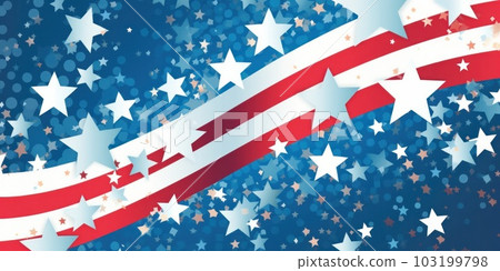 United states independence day banner with American flag 103199798