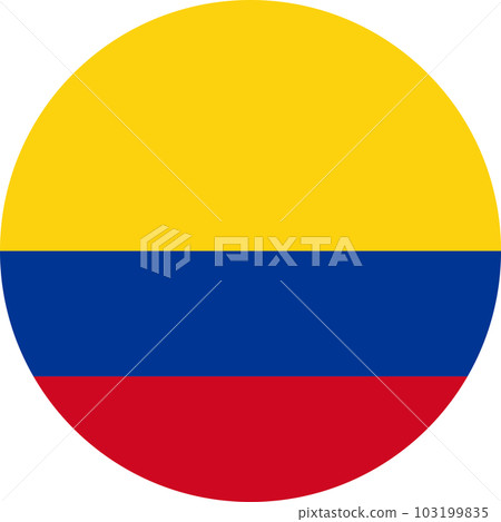 round Colombian flag of Colombia 103199835