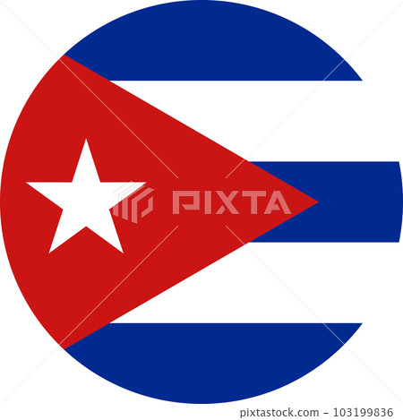 round Cuban flag of Cuba 103199836
