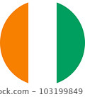 round Ivorian flag of Cote Ivoire 103199849