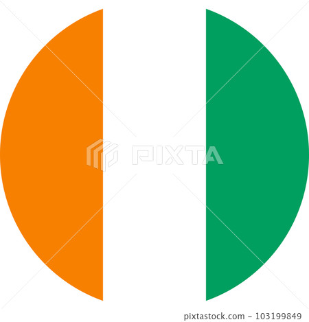 round Ivorian flag of Cote Ivoire 103199849