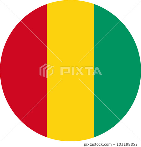 round Guinean flag of Guinea 103199852