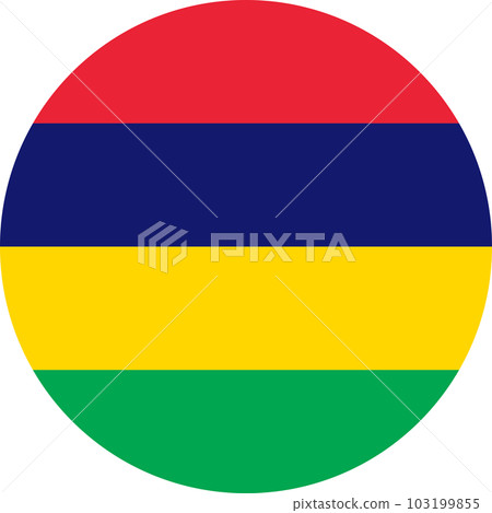 round Mauritian flag of Mauritius 103199855