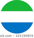 round Sierra Leonean flag of Sierra Leone 103199859