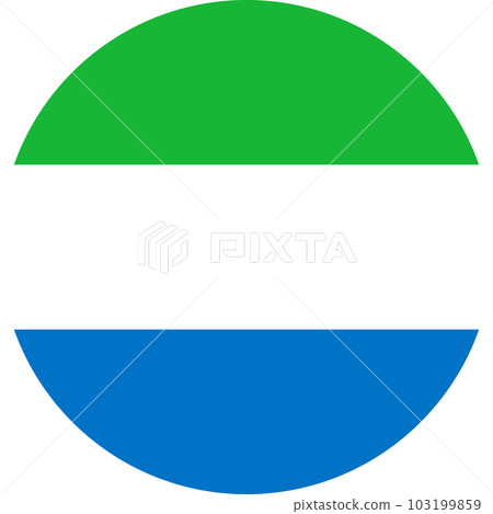 round Sierra Leonean flag of Sierra Leone 103199859