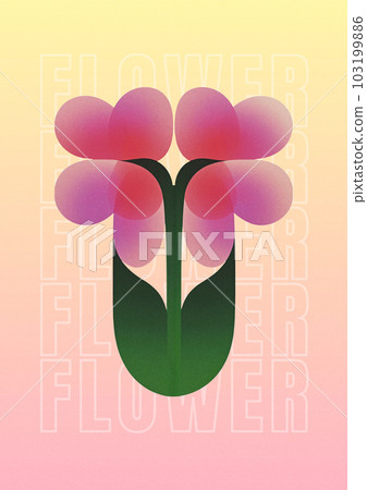 Abstract modern floral graphics poster 103199886
