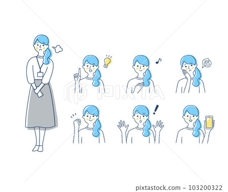女性面部表情_h2 變化集 女性面部表情_h2 變化集 103200322