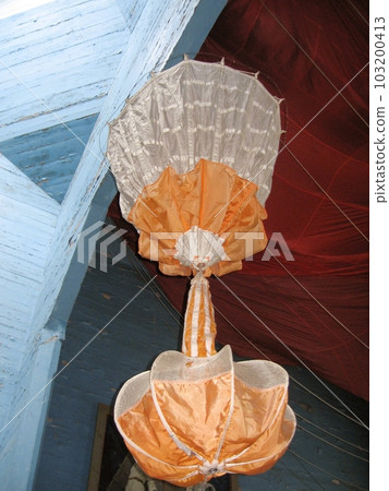 Yuri Gagarin's training parachute at the Museum of knowledge of the worldview and space exploration, Pereyaslav-Khmelnitsky. Yuri Gagarin's training parachute at the Museum of knowledge of the worldview and space exploration, Pereyaslav-Khmelnitsky. 103200413