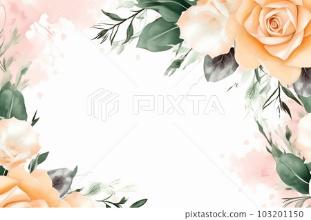 Greeting card with flowers. Can be used as an invitation card for wedding, birthday and other holiday and summer background Greeting card with flowers. Can be used as an invitation card for wedding, birthday and other holiday and summer background 103201150