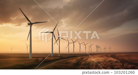 Green energy. Generative Ai Illustration. High quality illustration 103201260