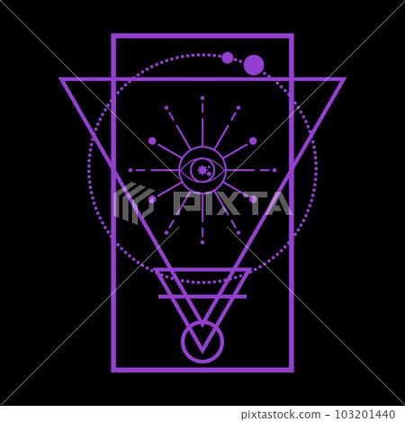 Abstract geometric magical shape. Abstract mysterious symbol 103201440