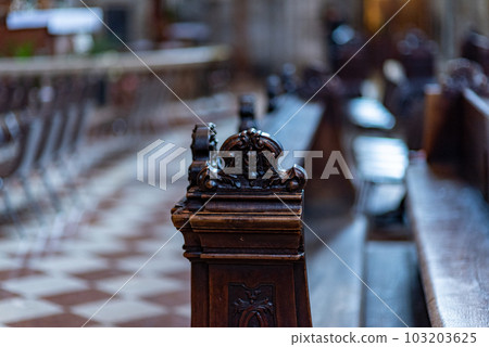 Interior of St. Stephen Cathedral Stephansdom in Stephansplatz in Vienna Austria Interior of St. Stephen Cathedral Stephansdom in Stephansplatz in Vienna Austria 103203625