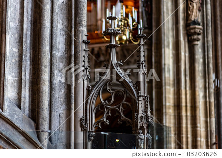 Interior of St. Stephen Cathedral Stephansdom in Stephansplatz in Vienna Austria Interior of St. Stephen Cathedral Stephansdom in Stephansplatz in Vienna Austria 103203626