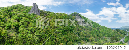 "Iwate Prefecture" Aerial photography of Basenkyo with a drone, Ninohe city 103204042