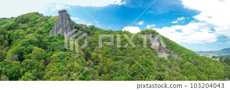 "Iwate Prefecture" Aerial photography of Basenkyo with a drone, Ninohe city 103204043
