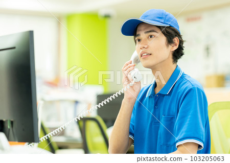 Driver man doing desk work Driver man doing desk work 103205063