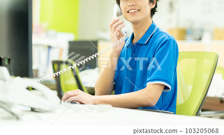 Driver man doing desk work Driver man doing desk work 103205068