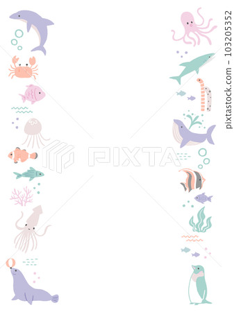 海洋生物的插圖框架 海洋生物的插圖框架 103205352