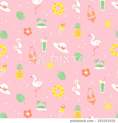 summer beach illustration pattern 103205428