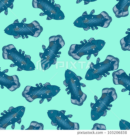 綠色腔棘魚圖案 103206838