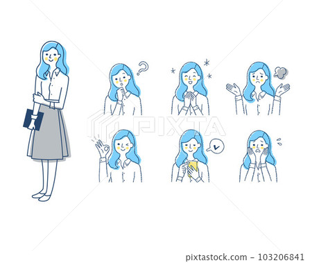 Female facial expression _h6 Variation set 103206841