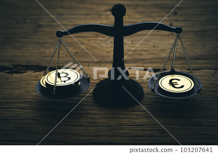 Financial image (Bitcoin/Euro) 103207641