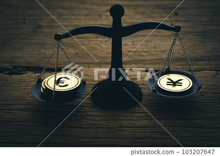 Financial image (euro/yen) 103207647