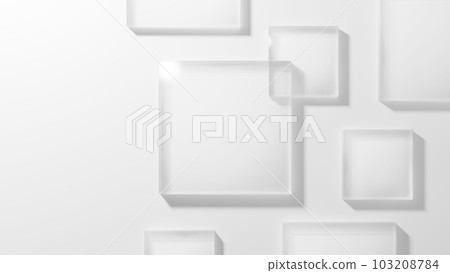 Multiple rectangular glasses on a white background. bird's-eye view. (Landscape) Multiple rectangular glasses on a white background. bird's-eye view. (Landscape) 103208784