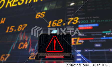The red exclamation mark on notebook for warning technology concept 3d rendering The red exclamation mark on notebook for warning technology concept 3d rendering 103210080