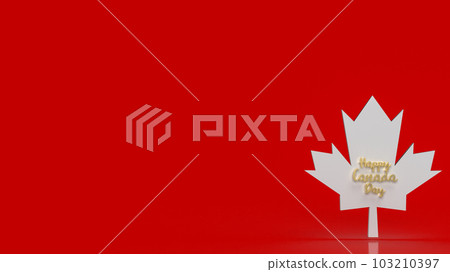 The white maple leaf on red background for Canada day concept 3d rendering The white maple leaf on red background for Canada day concept 3d rendering 103210397