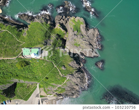 Niigata, Nishikan Ward, Niigata City, Kakuda Cape Lighthouse (drone aerial photography) Niigata, Nishikan Ward, Niigata City, Kakuda Cape Lighthouse (drone aerial photography) 103210756