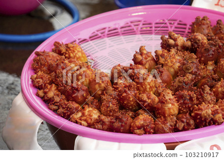 Sea squirt at Sorae Port Fish Market in Korea Sea squirt at Sorae Port Fish Market in Korea 103210917