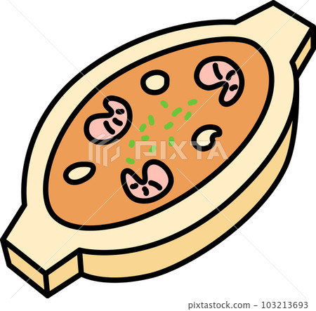 彩色食物圖標焗烤 103213693