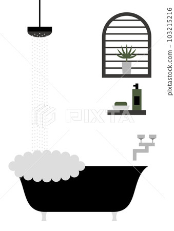 illustration of modern bathtub 103215216