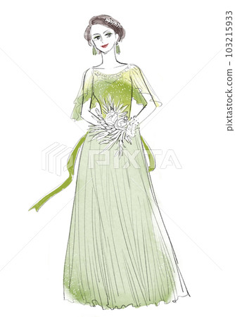 adult woman with a bouquet 103215933