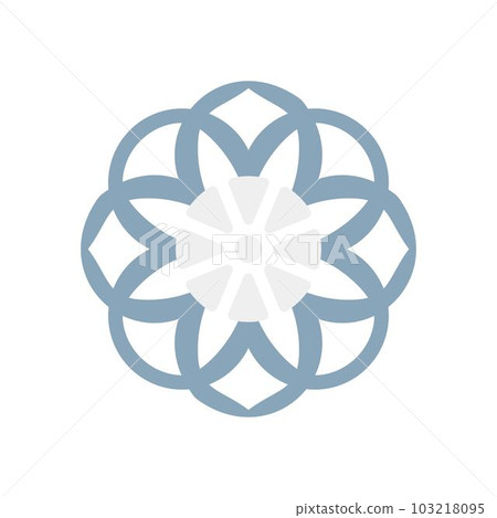 Beautiful geometric lace tile graphics and icons, pattern art and cutouts and totem vector design elements 103218095