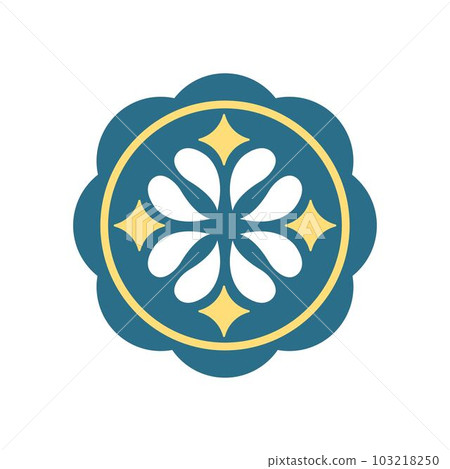 Beautiful geometric lace tile graphics and icons, pattern art and cutouts and totem vector design elements 103218250