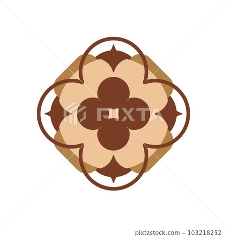 美麗的幾何花邊磁磚圖形與圖標,花紋藝術與剪紙與圖騰向量設計元素 美麗的幾何花邊磁磚圖形與圖標,花紋藝術與剪紙與圖騰向量設計元素 103218252