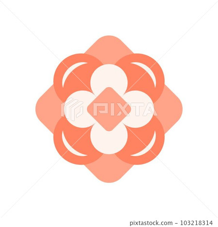 Beautiful geometric lace tile graphics and icons, pattern art and cutout vector design elements 103218314