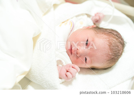 swaddled newborn swaddled newborn 103218606