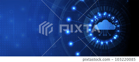 Cloud technology. Integrated digital web concept background Cloud technology. Integrated digital web concept background 103220085