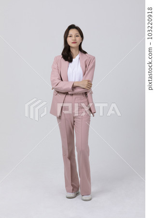 business concept korean young woman, standing 103220918