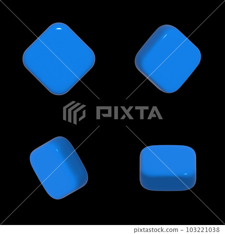 fancy trendy 3d deco geometric object isolated in black background fancy trendy 3d deco geometric object isolated in black background 103221038