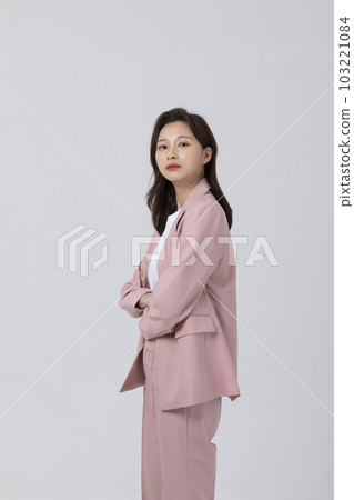 business concept korean young woman, standing 103221084