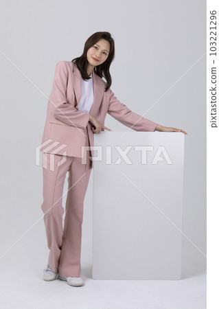 business concept korean young woman, standing 103221296