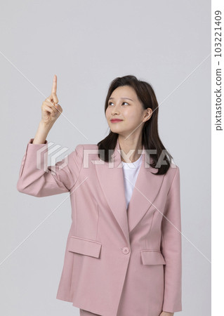 business concept korean young woman, gesture 103221409