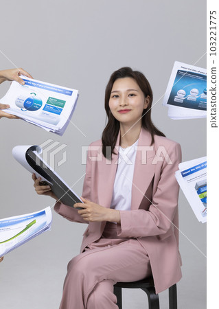 business concept korean young woman, confident pose 103221775