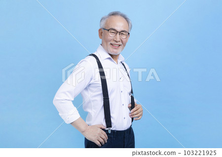 happy active young senior Korean Asian woman standing happy active young senior Korean Asian woman standing 103221925