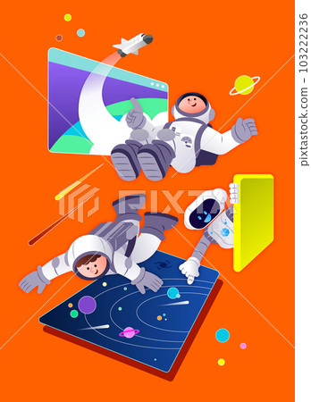 artificial intelligence AI chatting, chatbot vector illustration 103222236